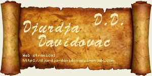 Đurđa Davidovac vizit kartica